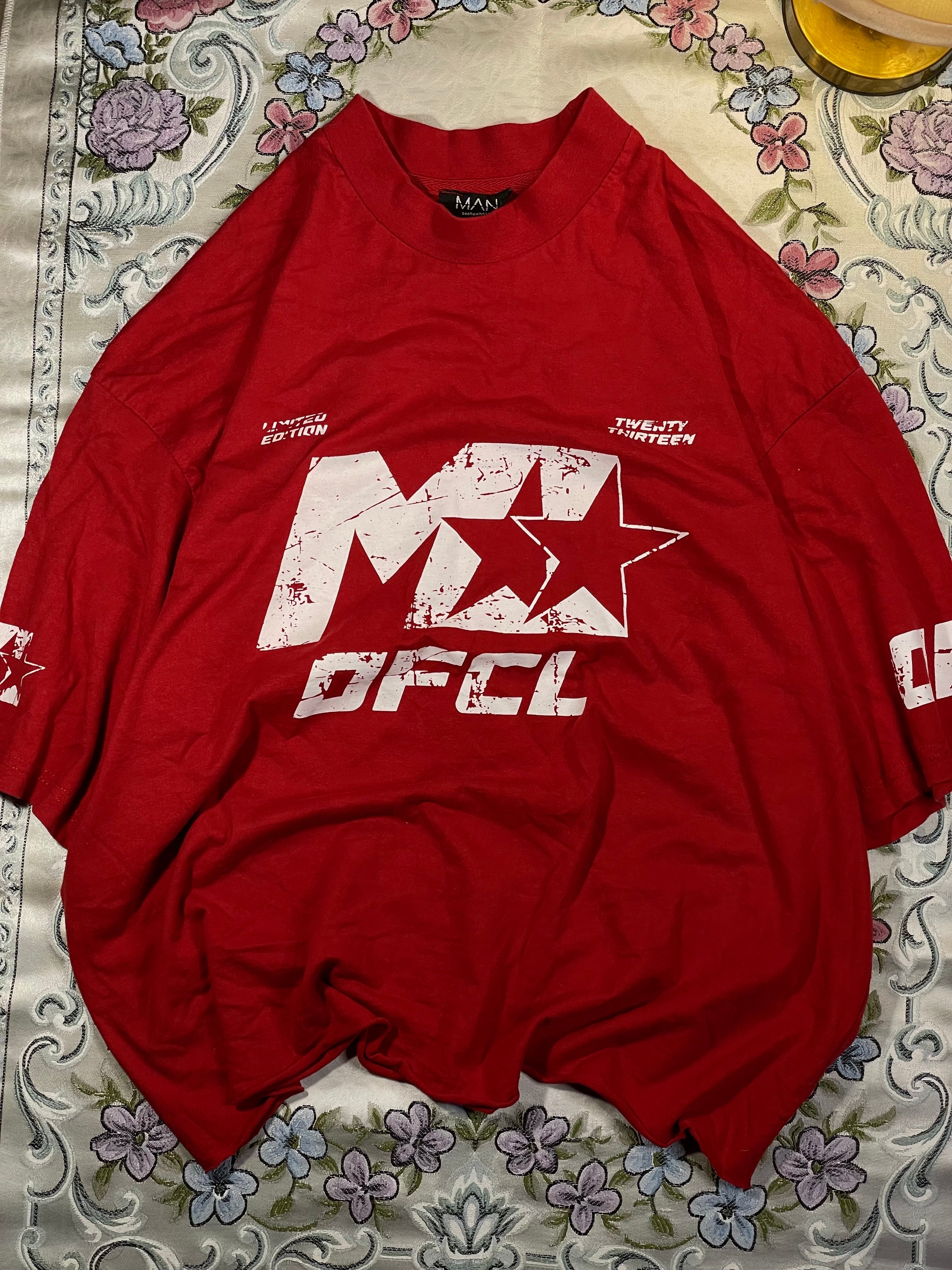 Mock Neck Graphic T-Shirt