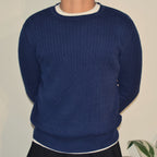 Navy Cable Knit Sweater