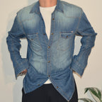 Jack n Jones Denim Double Pocket Shirt