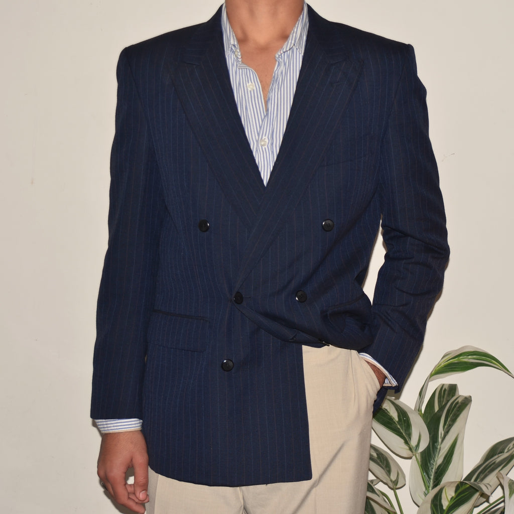 Navy Pin Stripped  Blazer