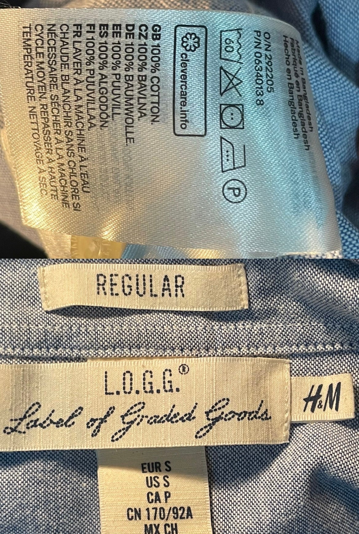 H&M Powdered Blue Button Down