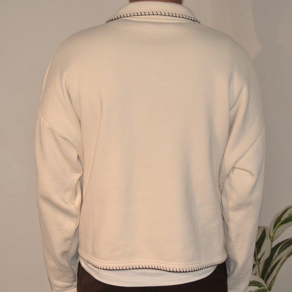 Cropped Collared Pullover