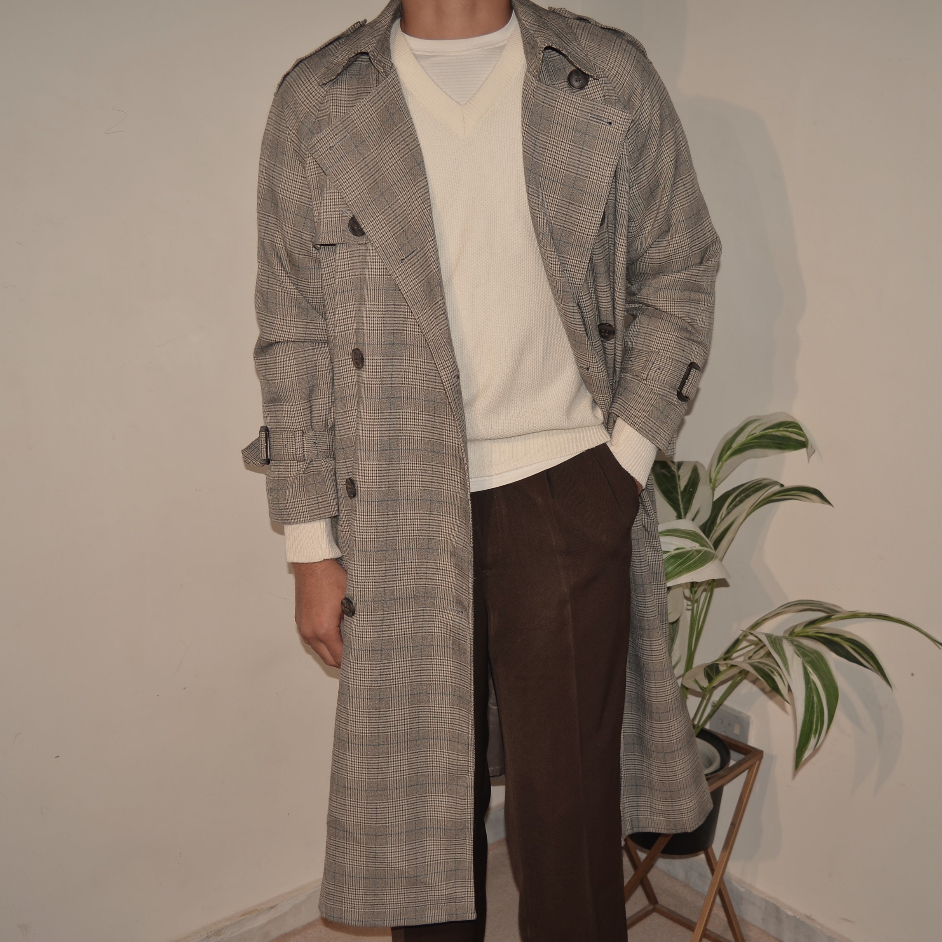 Spao Plaid Trench